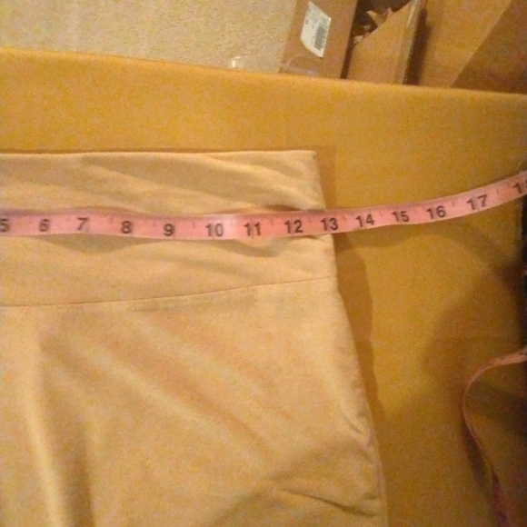 NWOT Derek Heart Brushed Suede Golden Caramel Colored Pencil Skirt - Picture 7 of 8